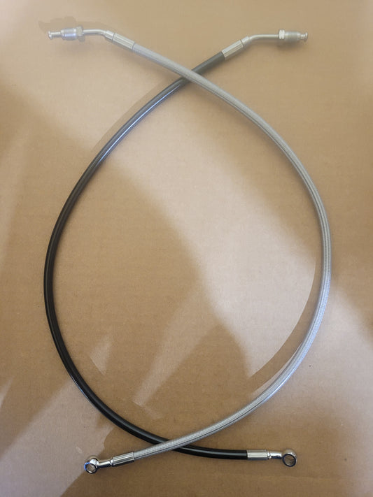 Extended front brake lines for cobra brakes