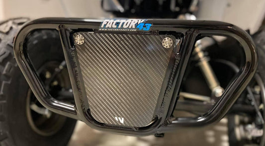 fourwerx carbon front number plate for factory 43 bumper